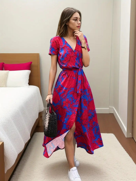 Alisa - Boho Dress with waist tie