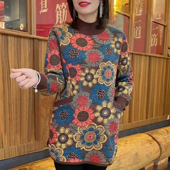 Annabelle - Retro Floral Jumper