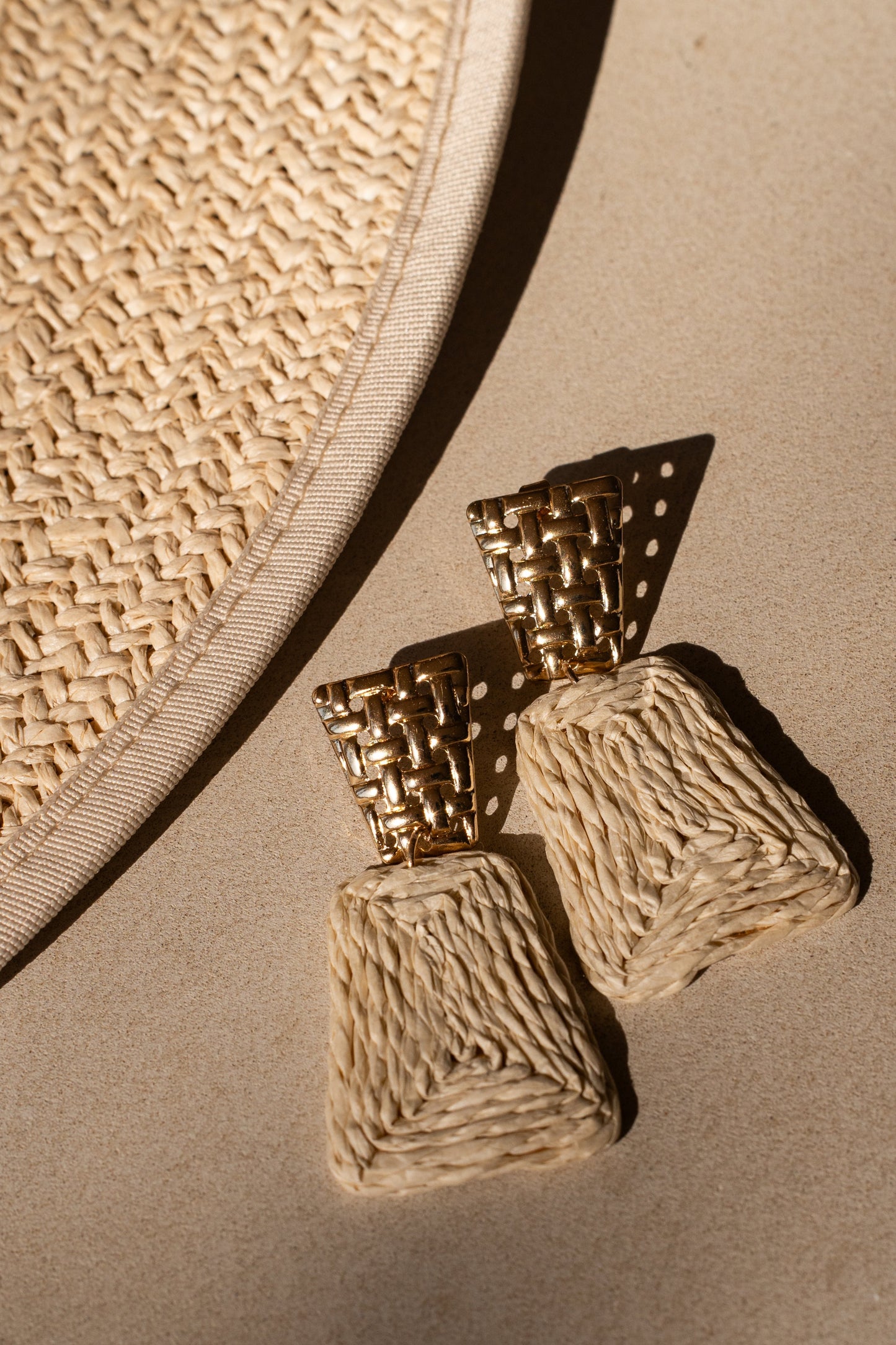 Ivory Nala Raffia Earrings