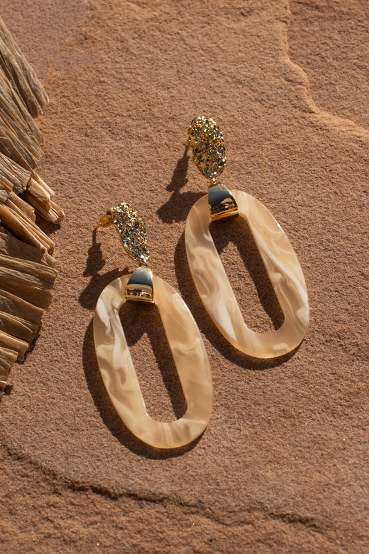 Gold On The Shore Dangle Earrings