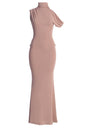 Mauve Adelene Off The Shoulder Maxi Dress