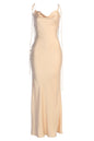 Champagne Irresistible Satin Maxi Dress