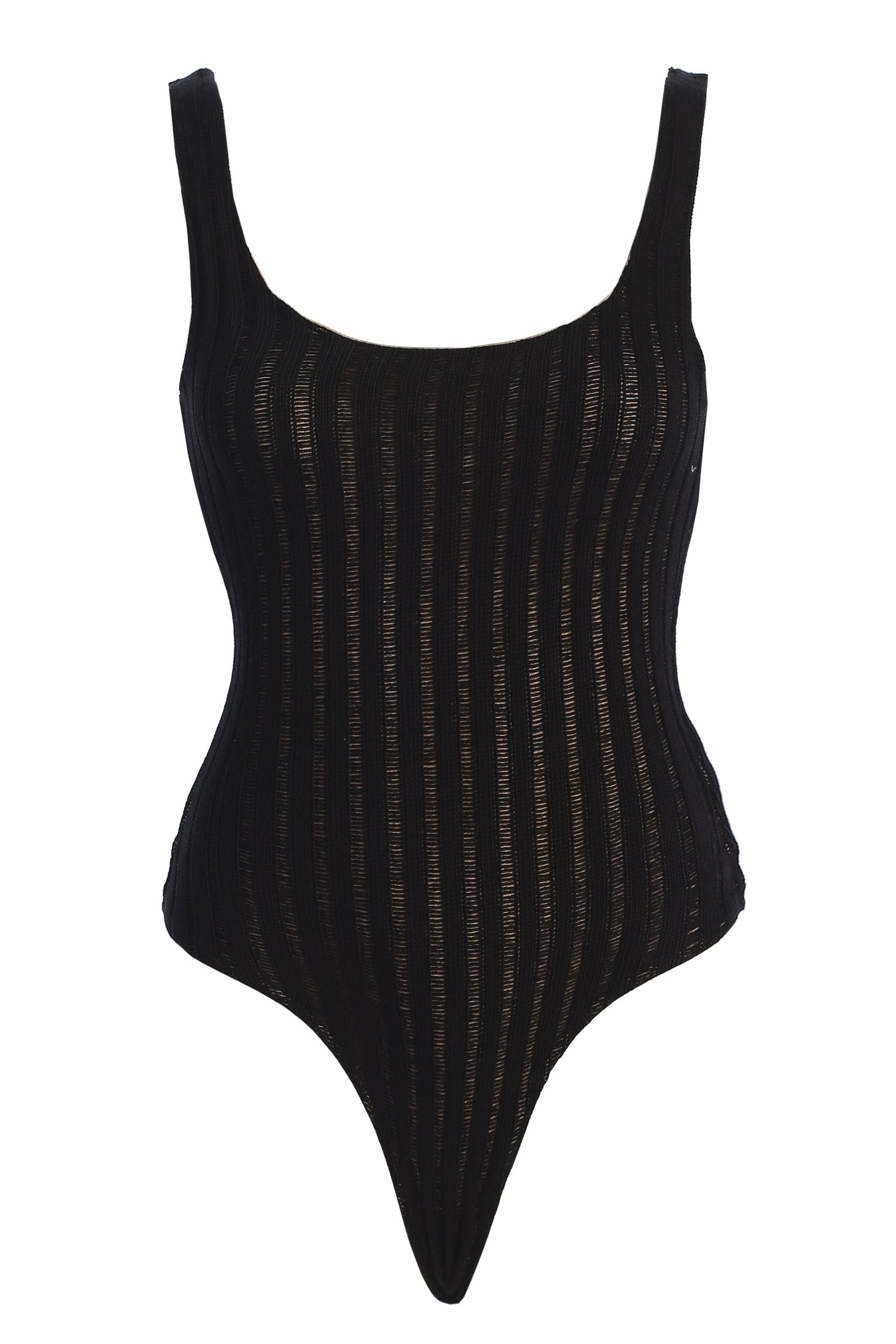 Black Luz Rib Knit Bodysuit