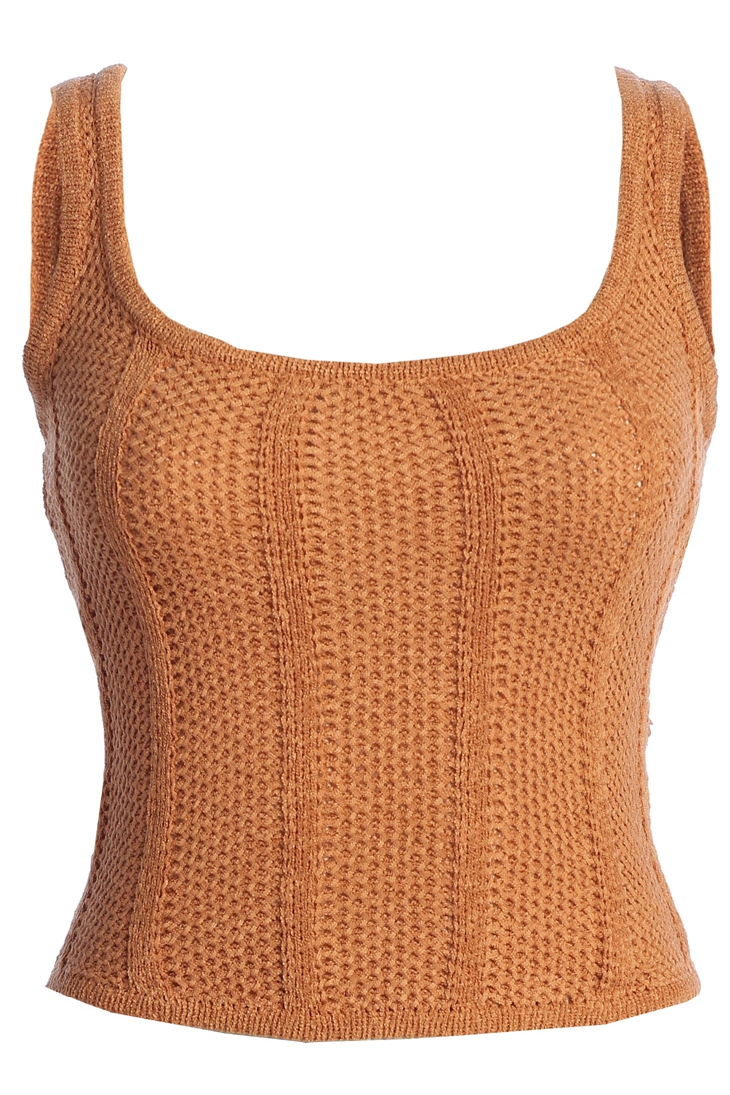 Rust Shore Thing Crochet Top