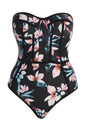 Black Alanis Floral Swimsuit