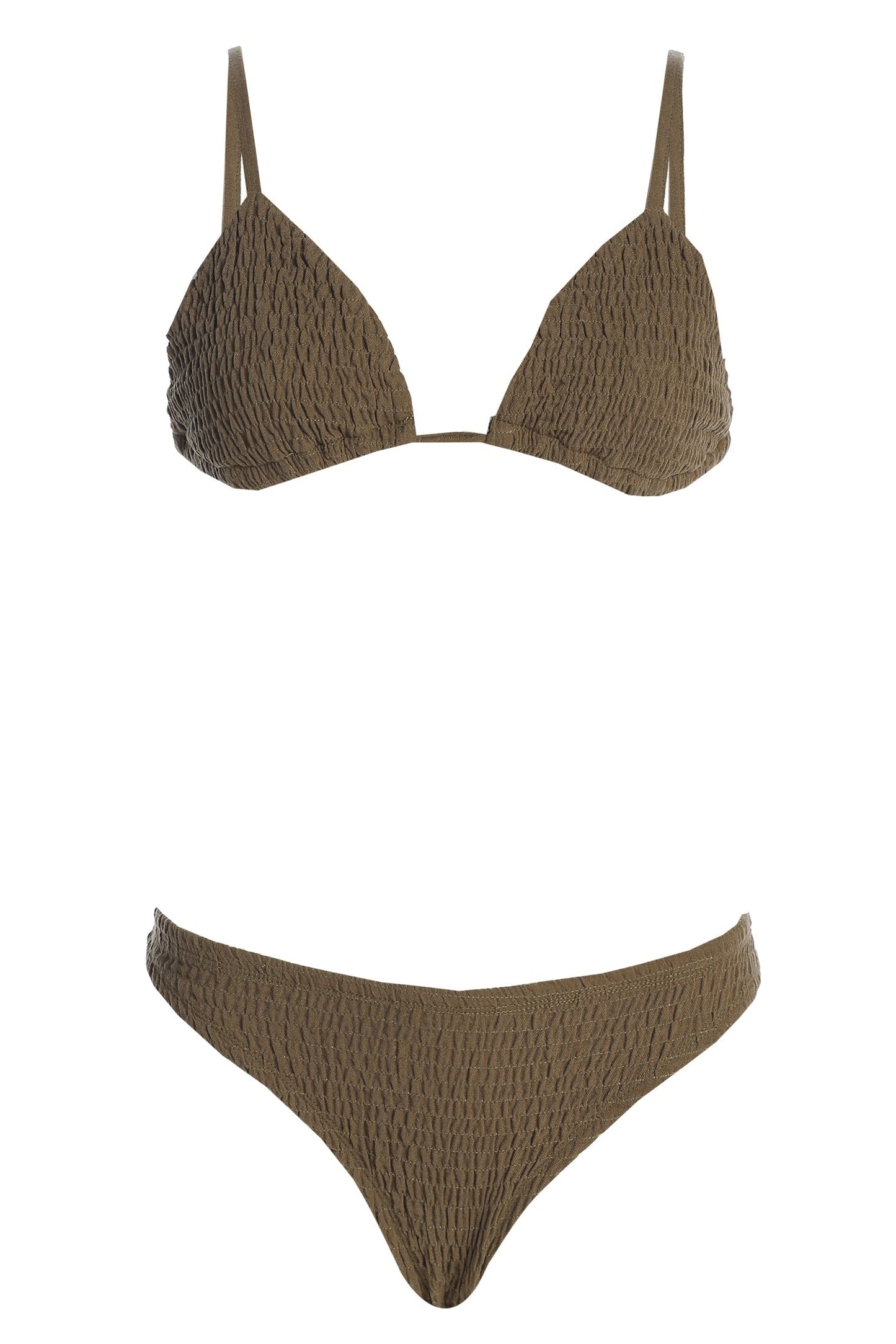 Olive Shores Of Gold Bikini Set