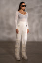 Ivory Nerida Sheer Knit Bodysuit