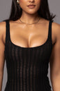 Black Luz Rib Knit Bodysuit