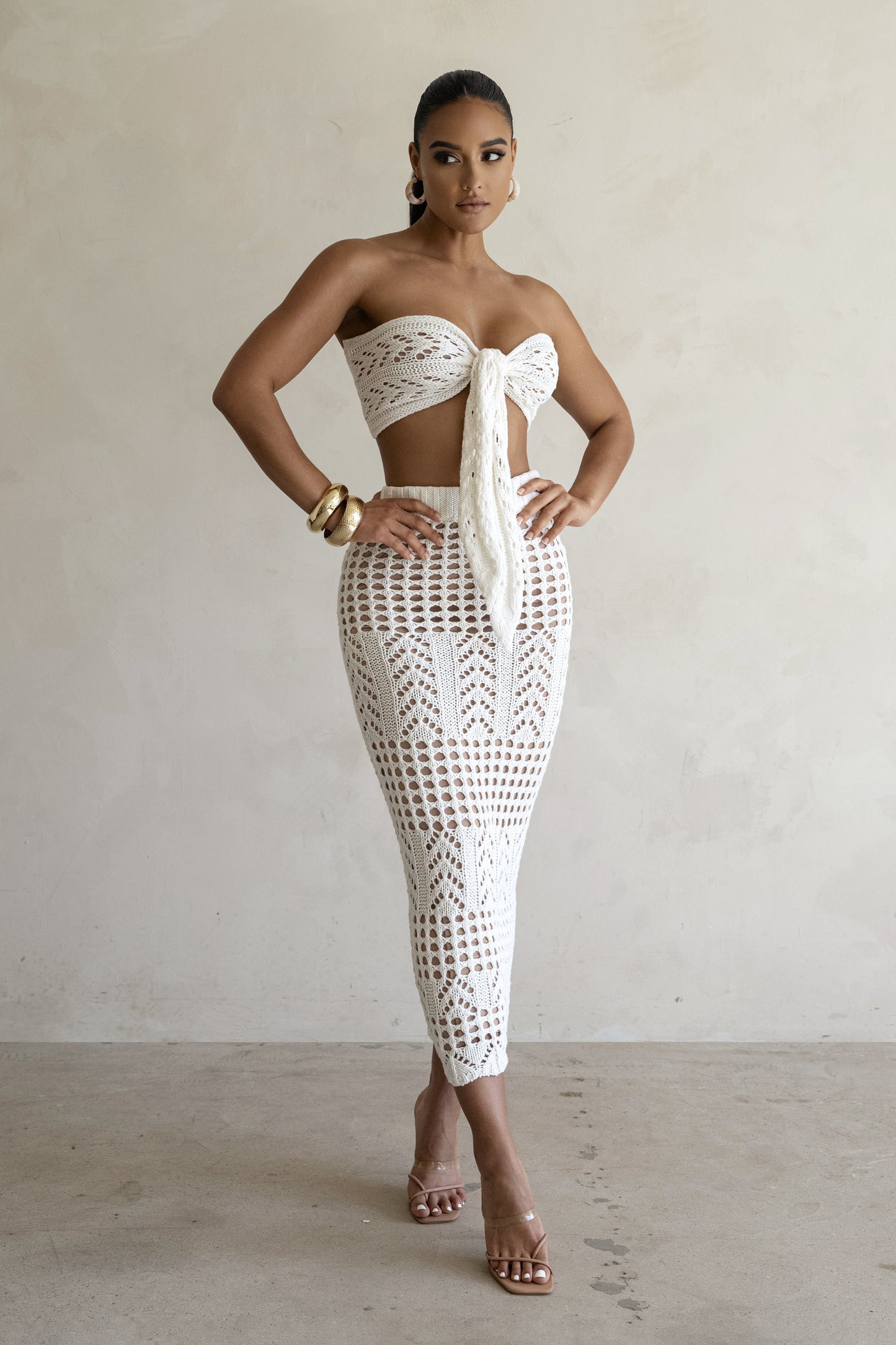 Ivory Caribbean Skies Skirt Set