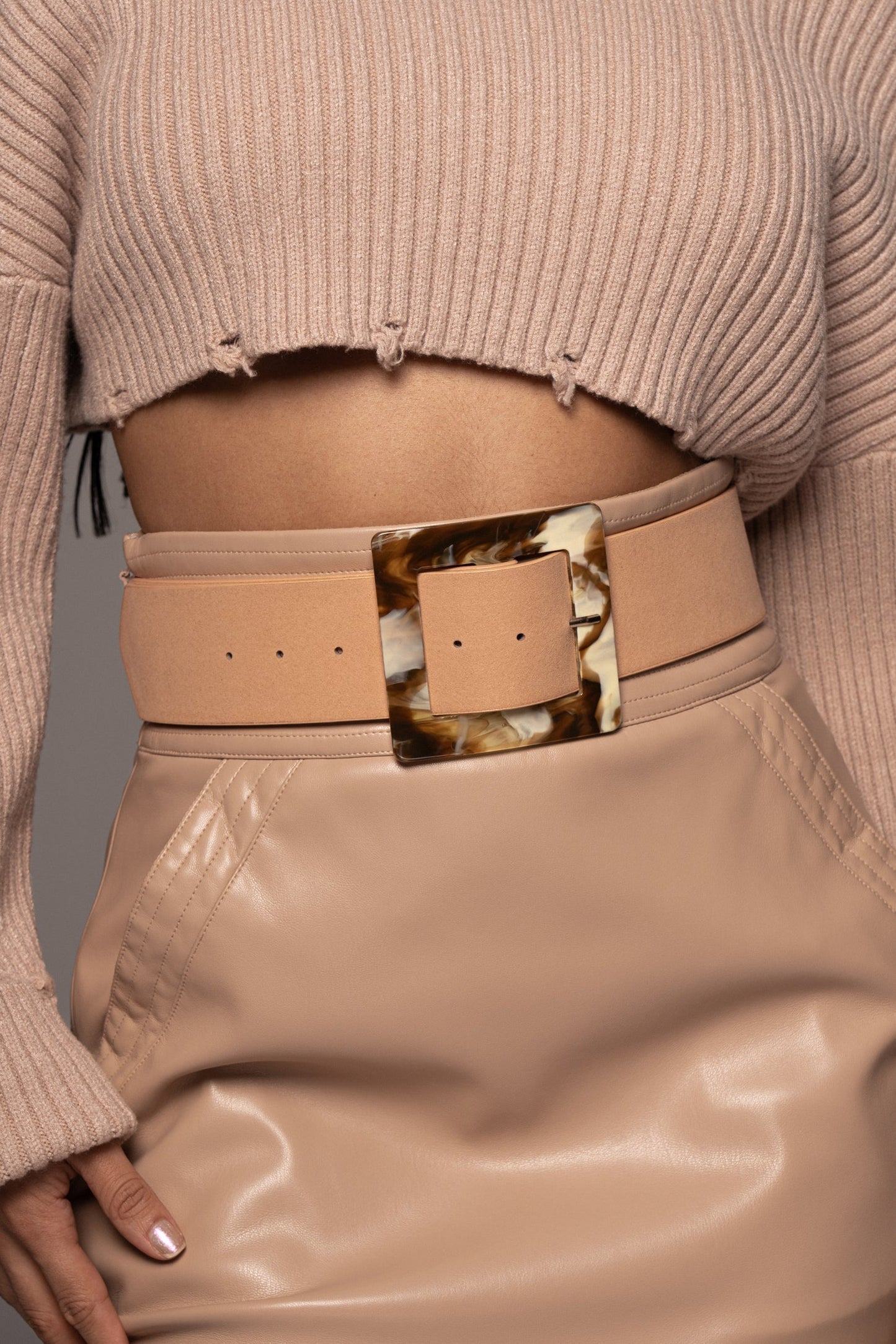 Tan Marilla Suede Belt