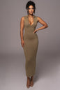 Olive Never Better Midi Dress