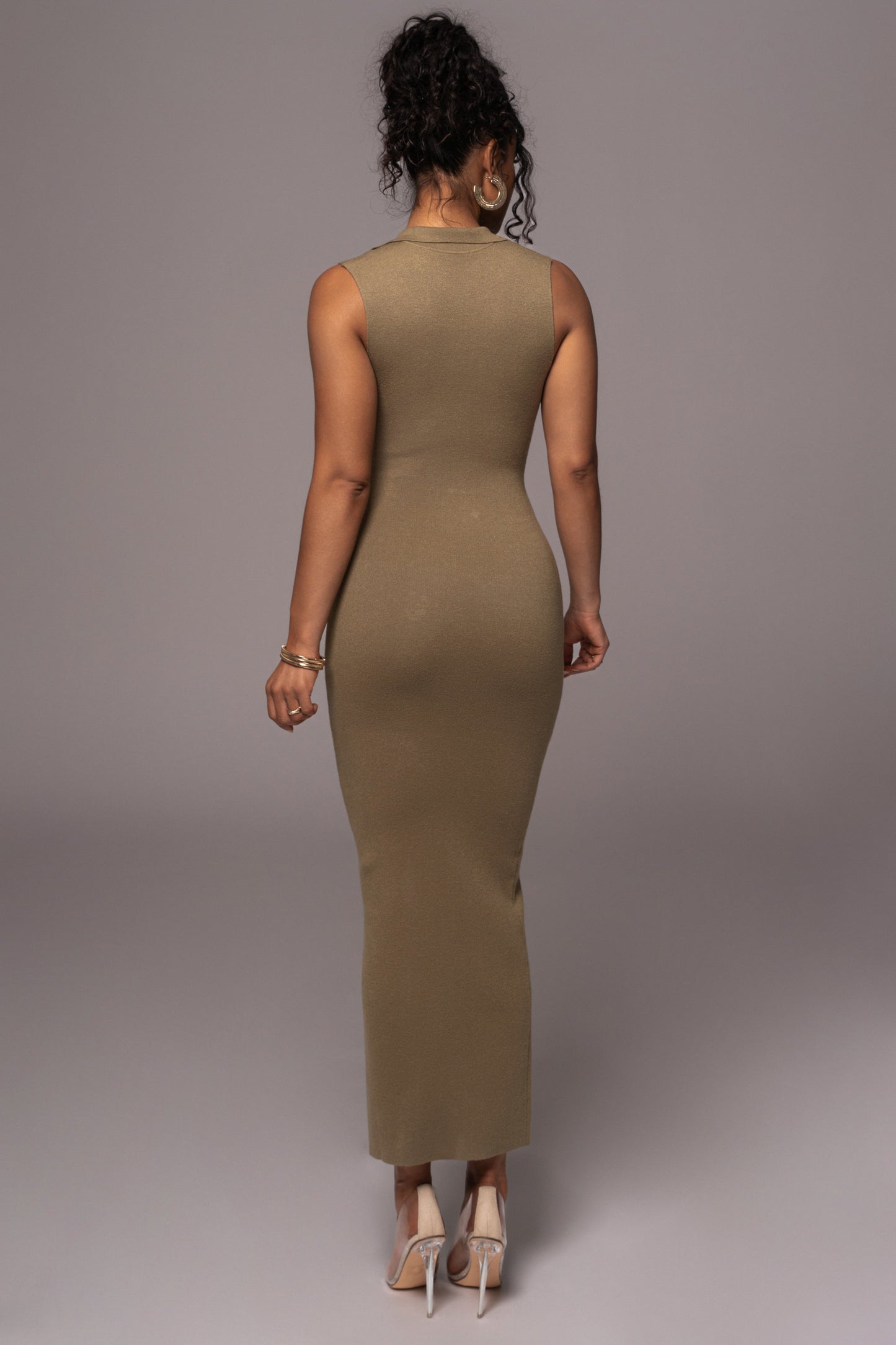 Olive Never Better Midi Dress