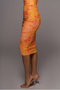 Orange Costa Rica Floral Skirt