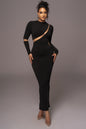 Noir Show Stopper High Neck Dress