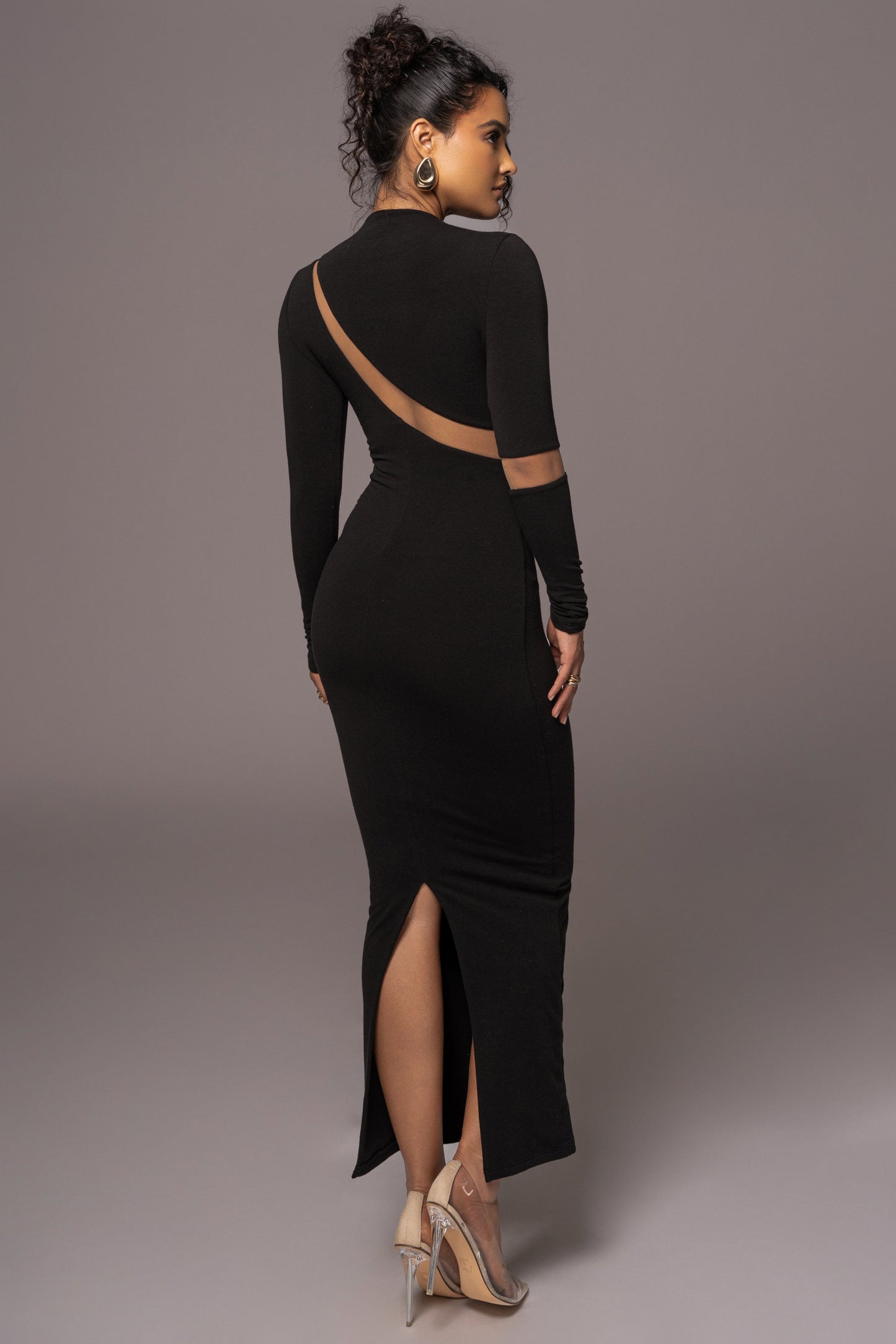 Noir Show Stopper High Neck Dress