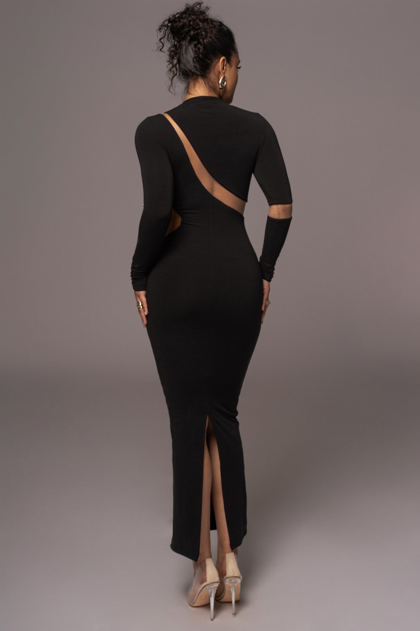 Noir Show Stopper High Neck Dress