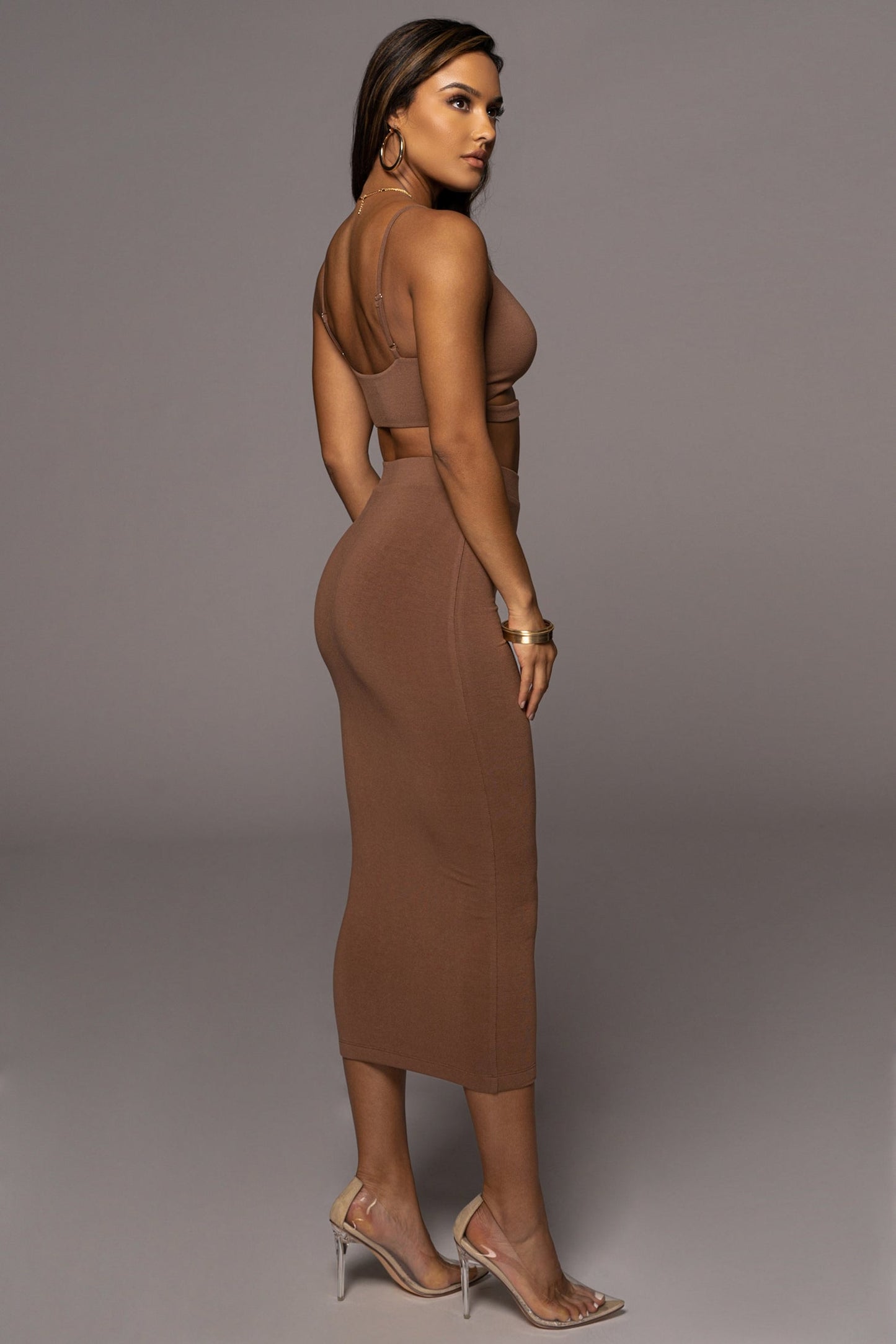 Pecan Eizelle Skirt Set