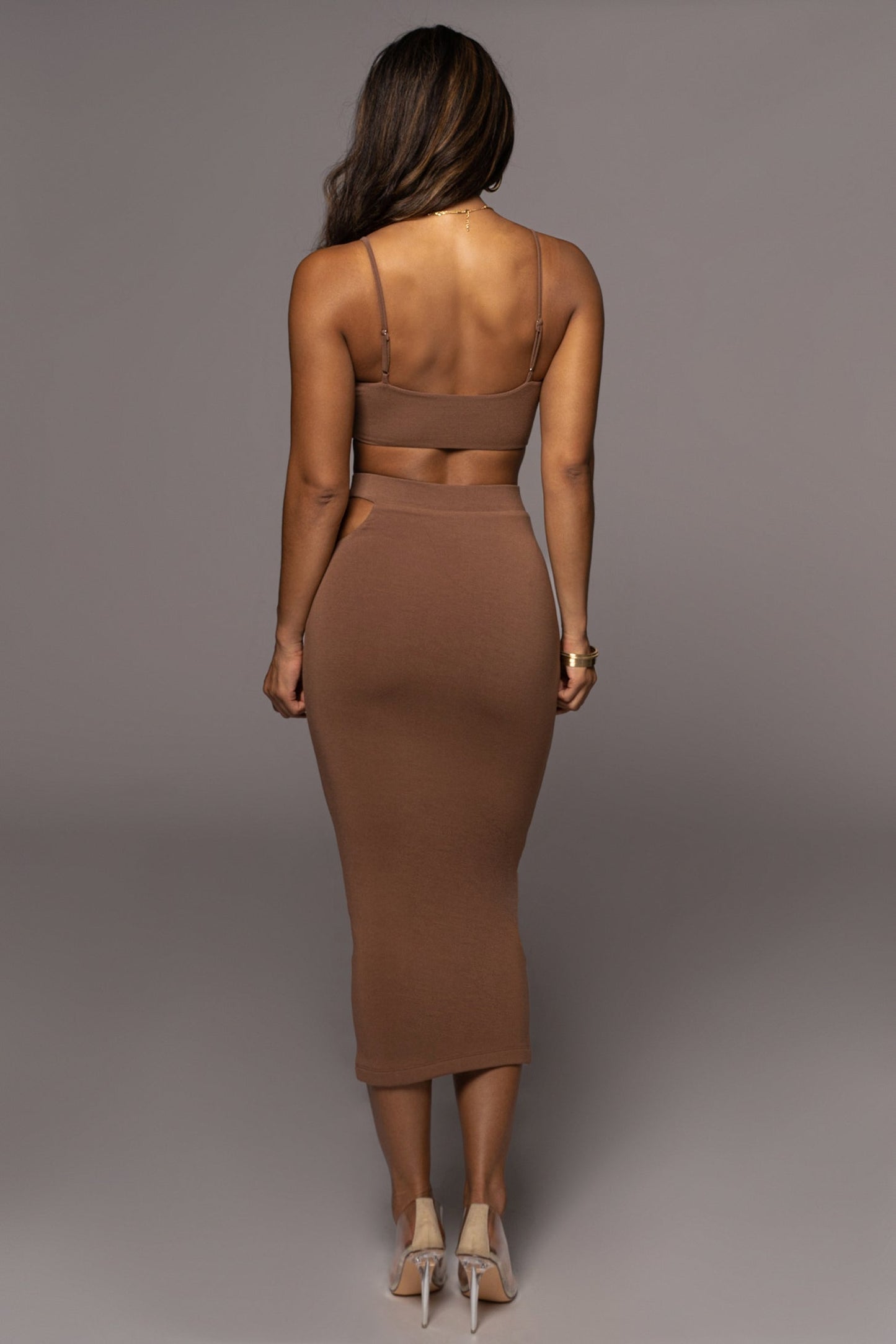 Pecan Eizelle Skirt Set