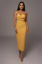 Yellow Linen Visions Of You Dress