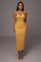 Yellow Linen Visions Of You Dress