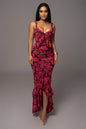 Pink  La Costa Ruffle Maxi Dress