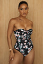 Black Alanis Floral Swimsuit