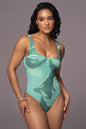 Green Private Getaway Mesh Bodysuit