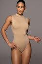 Jluxbasix Tan Ciela High Neck Bodysuit