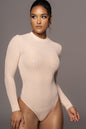 Tan Kimber High Neck Bodysuit