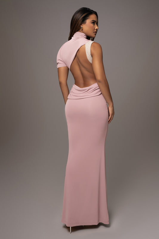 Mauve Adelene Off The Shoulder Maxi Dress