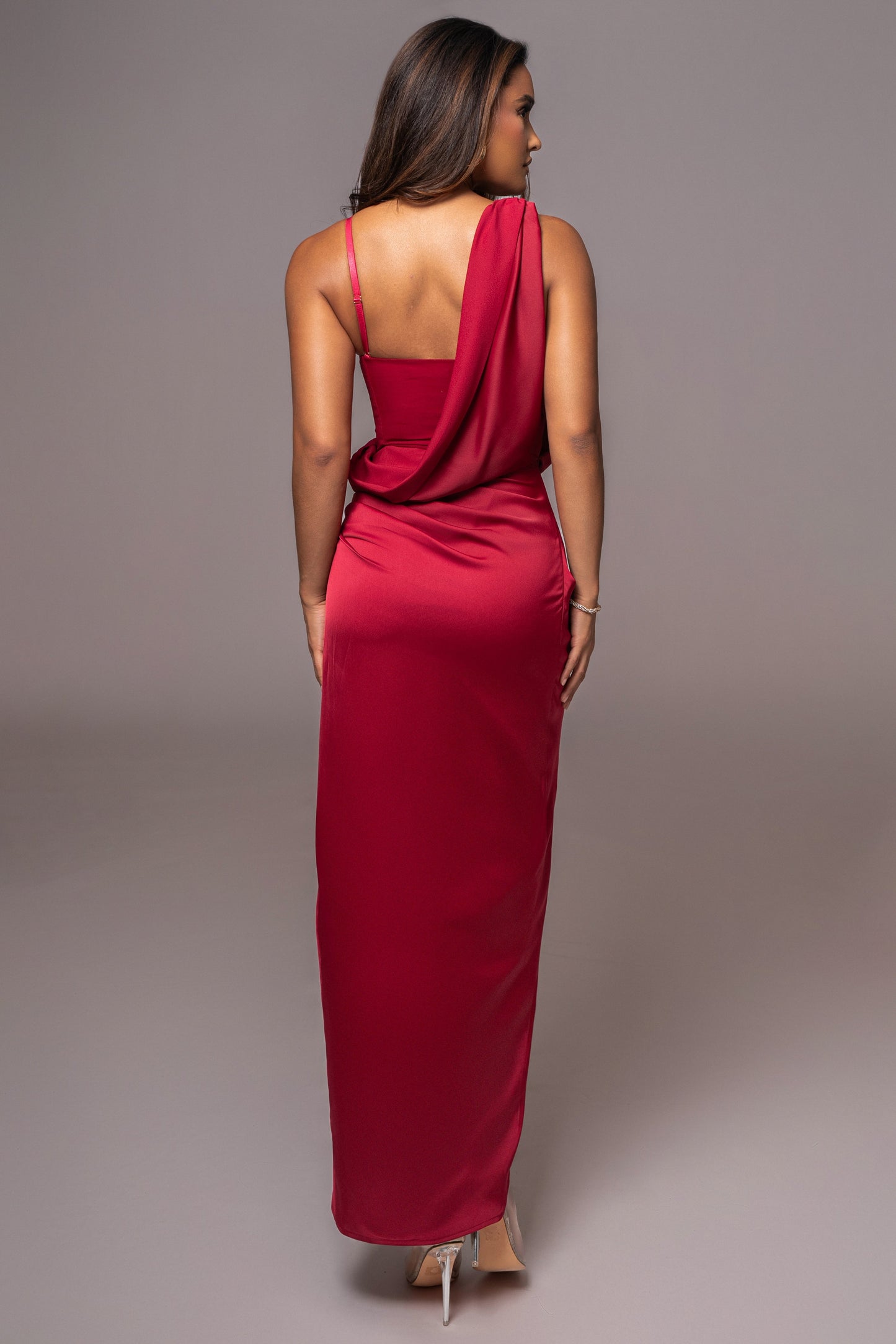 Red KRISTIANA SLIT DRESS