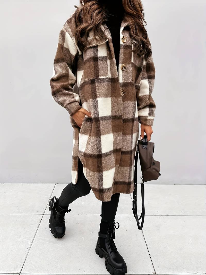 Ada - Checked Wool Coat